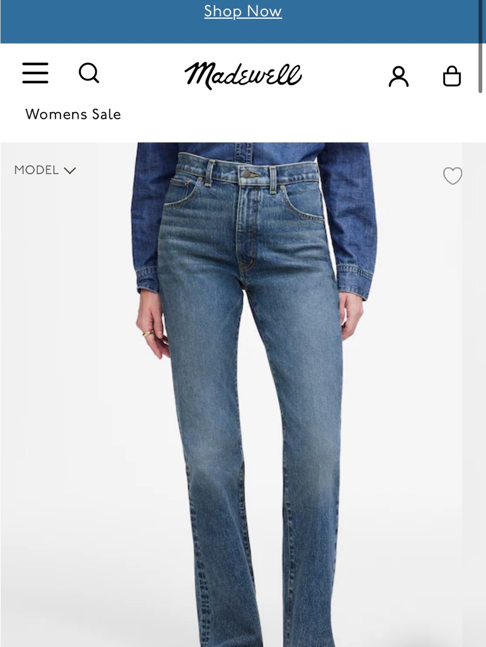 Madewell Relaxed Boot-Cut Jeans in Medium Blue Denim
